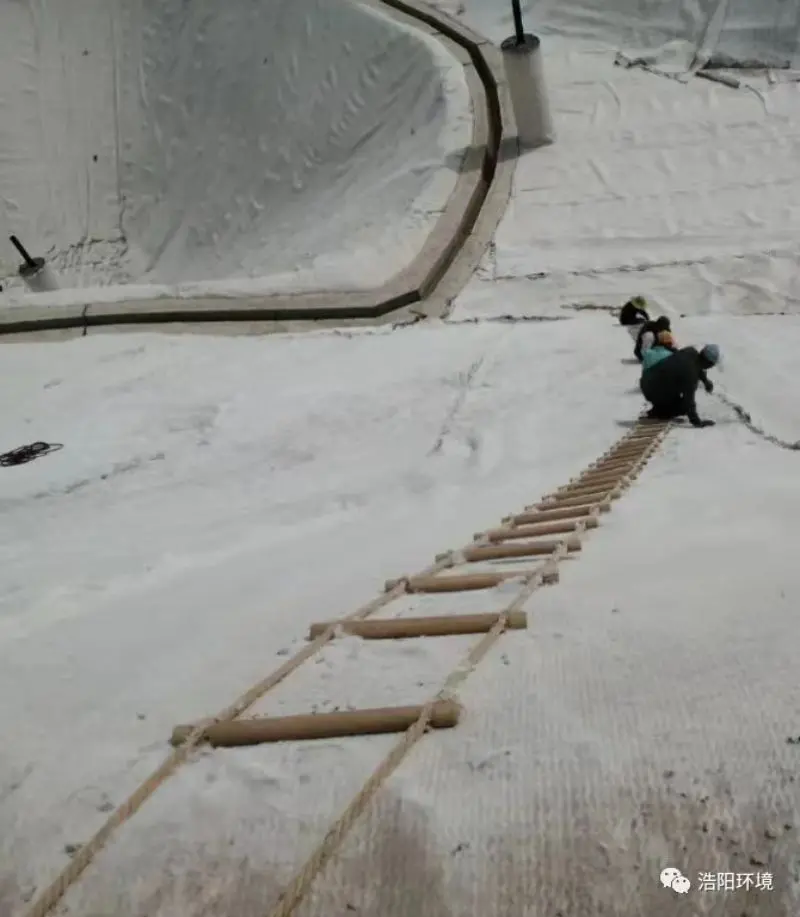 Geotextiles no tejidos de fibras cortas blancas para la construcción de carreteras Echo